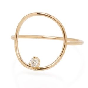 Zoë Chicco 14k Gold Diamond Circle Ring